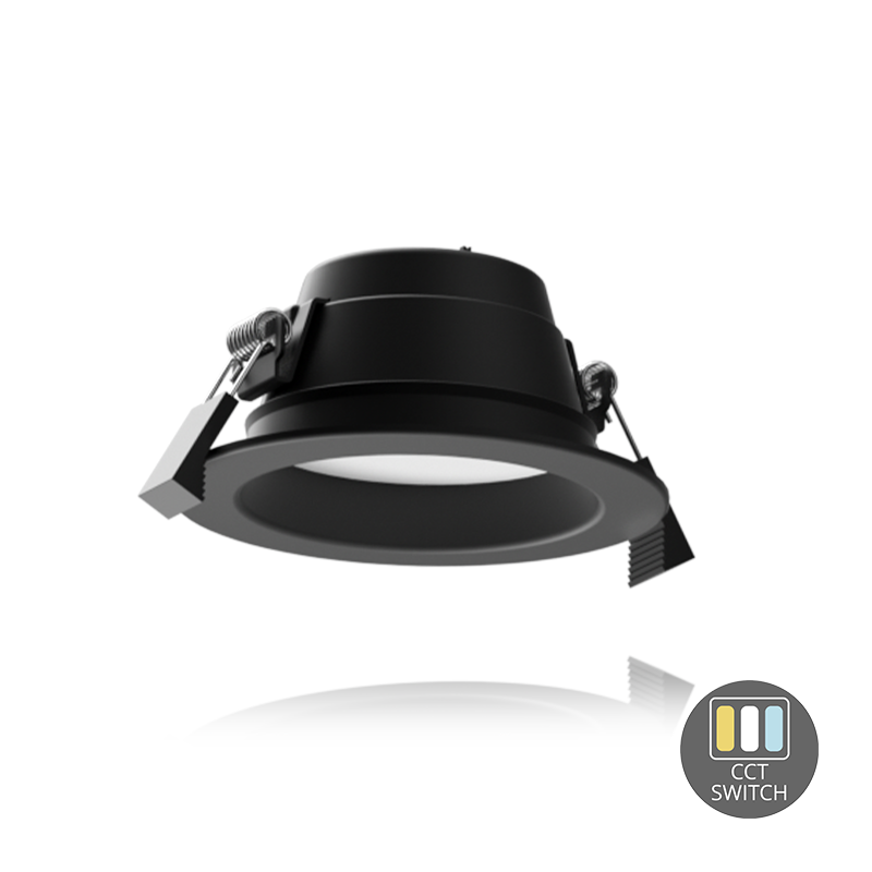 LED Downlight Zwart - Tri Color - 10 Watt - Zaagmaat Ø90MM - Zwart - Outledtl.nl